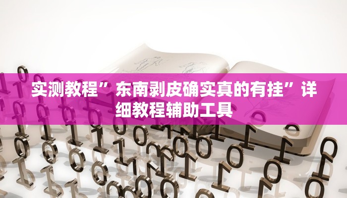 实测教程”东南剥皮确实真的有挂”详细教程辅助工具