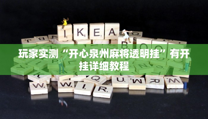 玩家实测“开心泉州麻将透明挂”有开挂详细教程