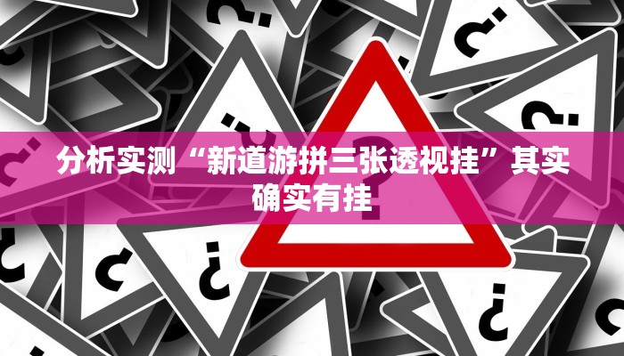 分析实测“新道游拼三张透视挂”其实确实有挂 分析实测“新道游拼三张透视挂”其实确实有挂