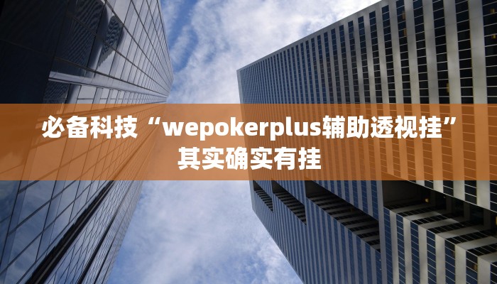 必备科技“wepokerplus辅助透视挂”其实确实有挂